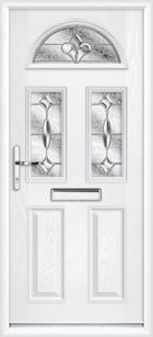 Lothian Silver Triple Glass chartwell green composite front door